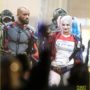 Cast of Suicide Squad in full costume seen filming on the movie sets in Toronto