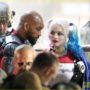 Cast of Suicide Squad in full costume seen filming on the movie sets in Toronto
